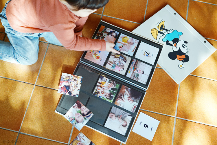 ディズニーのキャラクターと一緒に、家族の宝ものづくりを楽しんで